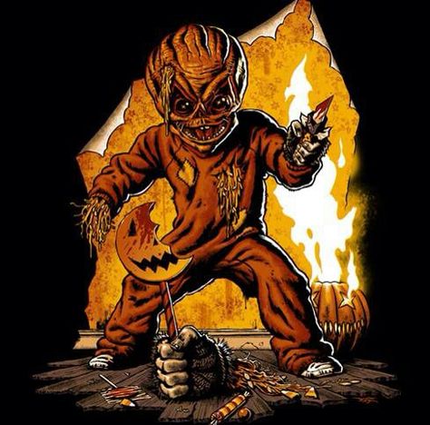 Trick r' Treat - Samhain Trick Or Treat Movie, Jason Edmiston, Treat Art, Fright Rags, Sam Trick R Treat, Trick R Treat, Creepy Horror, Horror Movie Art, Horror Movie Posters