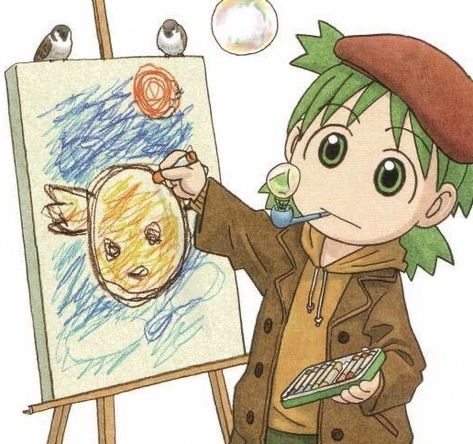 Yotsuba Icon, Yotsuba Manga, Africa Art Design, Azumanga Daioh, Hi Hello, Animated Icons, Phone Themes, Funky Art, Green Hair