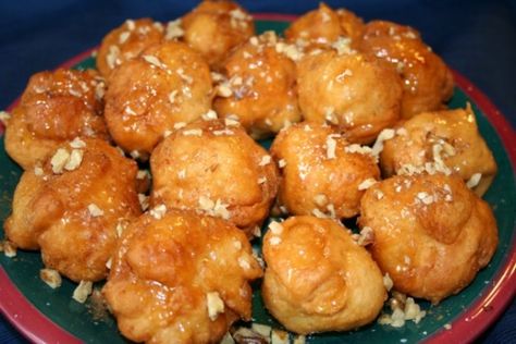 Loukoumades Greek Honey Dumplings) Recipe - Food.com Greek Donuts, Greek Cookies, Italian Pizza Recipe, Hanukkah Food, Greek Sweets, Dumplings Recipe, Greek Desserts, Greek Cooking, Dough Ingredients