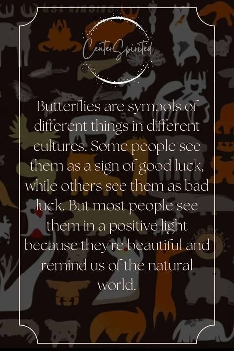 what does it mean when you see a butterflyButterflies have always been a source of fascination and wonder. They are beautiful creatures that flutter around in a seemingly carefree way. What ma...https://centerspirited.com/animal-symbolism/butterfly/ Check more at https://centerspirited.com/animal-symbolism/butterfly/ Butterfly Spirit Animal, Animal Symbols, Butterfly Symbolism, Animal Meanings, Signs From The Universe, Animal Symbolism, Spirit Guide, Spirit Animals, Dream Meanings