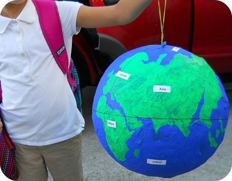 Paper Mache Globe, Glue Recipe, Globe Projects, Diy Science Projects, Blonde Mom, Montessori Geography, Earth Projects, Globe Crafts, Earth Day Projects