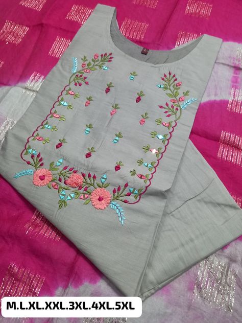 Fabric Paint Shirt, Easy Dress Sewing Patterns, Hand Work Design, Embroidery Fashion Detail, Embroidery Store, Embroidery Boutique, Flower Machine Embroidery Designs, Lace Dress Design, Simple Kurti Designs