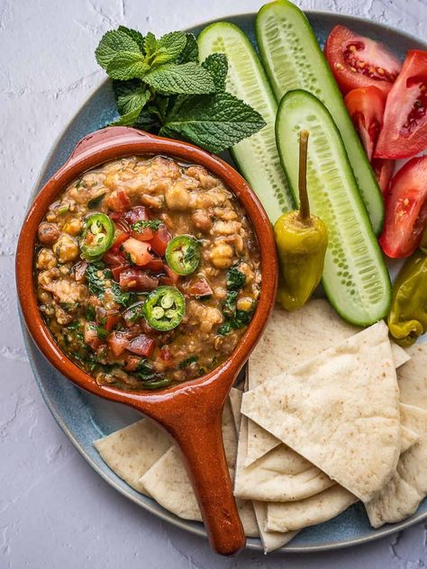 Ful Medames (Levantine Chickpea and Fava Bean Stew) - Urban Farm and Kitchen Favs Bean Recipes, Ful Recipe, Kosher Rules, Ful Medames, Fava Beans Recipes, Family Breakfast Recipes, Breakfast Spread, Large Breakfast, Fava Bean