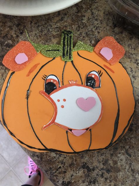 Halloween ideas Care Bear Pumpkin Painting, Care Bear Pumpkin, Bear Pumpkin Painting, Bear Pumpkin Carving, Bear Pumpkin, Sister Bear, Pumpkin Carving Ideas, Bear Halloween, Painted Pumpkin