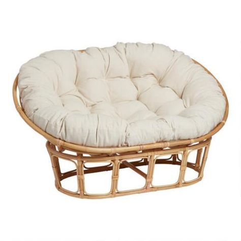 Papasan Chair Frame, Double Papasan Chair, Papasan Chair Cushion, Papasan Cushion, Comfy Reading Chair, Patio Seat Cushions, Comfy Reading, Garden Indoor, Garden Cushions