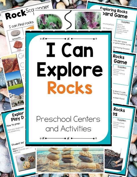 Preschool Rock Activities Geology For Kids, Rock Activities, Geology Activities, Science Center Preschool, Spring Preschool Activities, Me Preschool Theme, Earth Activities, Rock Projects, Summer Preschool Activities