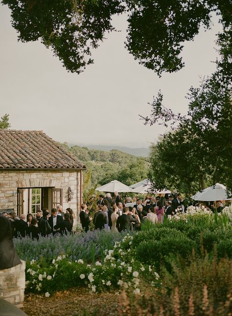 Outdoor Dinner Wedding, Cocktail Outdoor Wedding, Orangery Wedding Uk, Carmel By The Sea Weddings, Wedding Invitations Garden Party, Carmel California Wedding, Kelly Brown Photography, White Florals Wedding Reception, Italian Wedding Cocktail Hour