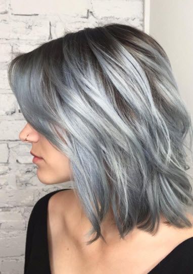 L'Oréal Professionnel Blue-Gray Balayage Formula | SalonCentric Brown Ombre Hair Color, Grey Ombre Hair, Gray Balayage, Brown Ombre Hair, Gorgeous Gray Hair, Ombre Hair Blonde, Silver Hair Color, Silver Grey Hair, Gray Hair Highlights