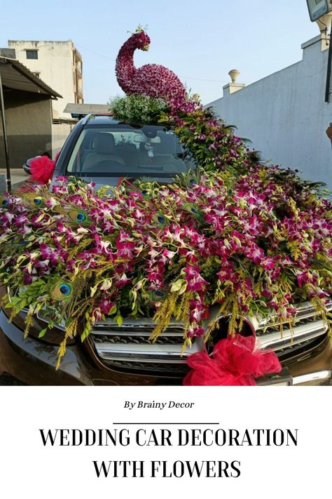 How To Make Wedding Car Decoration With Flowers ||Car Decoration Interior https://youtu.be/bcpGA7SfCDs Today,On My Channel I will Representing You How To Simple Marriage Car Decoration Idea.These Ideas Will Be Very Helpful For You For car Decoration . That You Can Easily Apply In your Own car Decoration .. #cardecoration #weddingcardecoration #cardecorationforwedding @BrainyDecor Please Subscribe My Channel And don't Forget visit my website That's link is below.. My Website Free Patterns http:// Wedding Cars Decorations, Car Decorations For Wedding Flowers, Car Decorations For Wedding Indian, Car Decor For Wedding, Marriage Car Decoration, Car Wedding Decoration, Car Flower Decoration, Car Decorations For Wedding, Peacock Theme Wedding