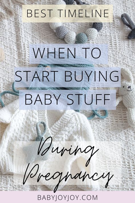 Are you expecting and excited on when to start buying stuff for your baby? Don't worry, we've got you covered! Our guide will help you figure out the best timeline for purchasing the necessary items during your pregnancy. Check this guide to know the best time! #Baby #Babyjoyjoy #Babytips #Babycare #Momlife #Parentingadvice When To Buy Baby Stuff During Pregnancy, Baby Buying Checklist, First Baby Registry Checklist, When To Announce Pregnancy Timeline, What To Expect When Your Expecting, Mom Checklist, Gentle Discipline, Extended Breastfeeding, Pregnancy Timeline