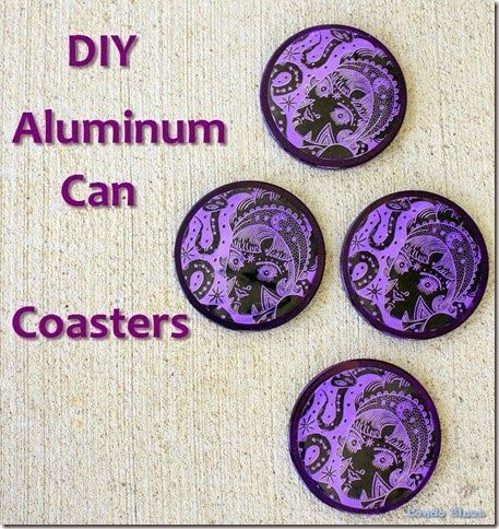 Aluminum can crafts: How to make round coasters from a recycled soda pop or beer can. #coasters #DIY #crafts #reuse #recycledecor #giftidea #homedecor Recycle Decor, Beer Can Art, Pop Can Crafts, Beer Crafts, Coasters Diy, Soda Can Crafts, Aluminum Can Crafts, Tin Can Crafts, Aluminum Cans