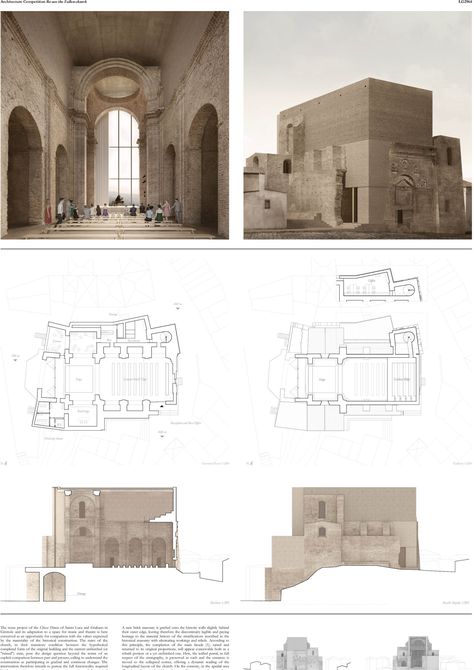 Reuse the Fallen Church — Chiesa Diruta — ReUse Italy Assemble Architects, Architecture Panel Layout, Conservation Architecture, Renovation Architecture, Architecture Competition, International Architecture, Architecture Panel, Architecture Presentation Board, Architecture Board