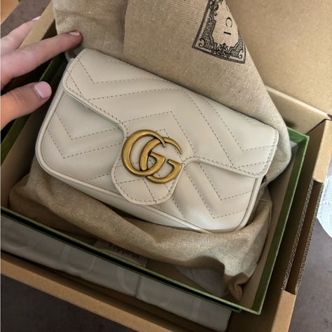 Band New Gucci Marmont Leather Super Mini Bag - Never used Gucci Marmont, Gucci Handbags, Gucci Bags, Gucci Bag, Mini Bag, Gucci, Brand New, Band, Handbags