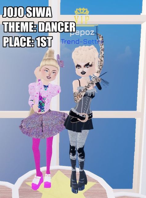 ☺🙂🤩🤨🤨😮😥😣😏 Jojo Siwa Dress To Impress Outfit, Jo-jo Siwa Karma Dress To Impress, Dti Outfit Theme Celebrity Look Alike, Jojo Siwa Dress To Impress, Dti Theme Famous, Dancer Dti Outfit, Dress To Impress Dancer Theme, Dti Duos Theme, Dancer Outfit Dress To Impress