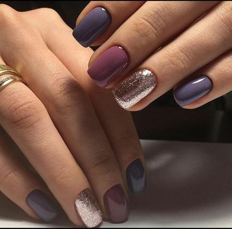 Sns Nails Colors, Unghie Sfumate, Unghie Nail Art, Manicure Colors, Fall Manicure, Cute Nails For Fall, Burgundy Nails, Super Nails, Ideas Nails