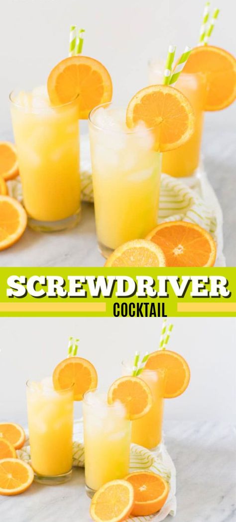 Screwdriver Drink Recipe, Screwdriver Drink, Easy Cocktail Recipe, Orange Juice And Vodka, Orange Juice Drinks, Easy Mixed Drinks, Berry Cocktail, Reflux Recipes, Acid Reflux Recipes