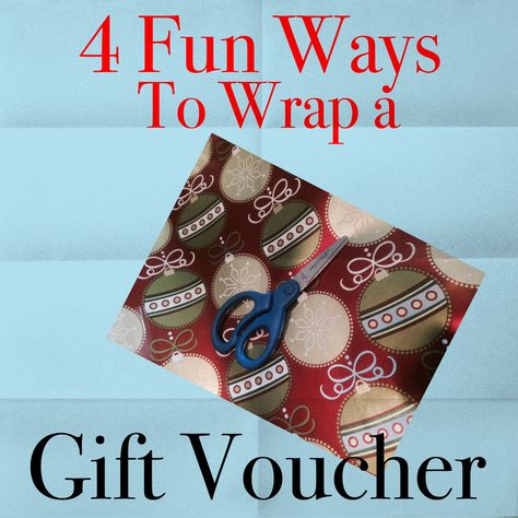 Gift Voucher Wrapping Ideas, Gift Certificate Wrapping Ideas, Wrap Multiple Gifts Together, Wrap Unusual Shape Gifts, Wrapping Large Odd Shaped Gifts, Wrap Odd Shaped Gifts, How To Wrap An Experience Gift For Kids, Non Toy Gifts, Kids Toy Gifts