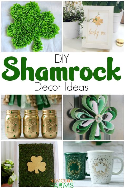 Diy St Patricks Day Decor, Shamrock Garland, St Patrick's Day Decor, Lucky Shamrock, St Patrick's Day Decorations, Saint Patties, St Patrick's Day Crafts, St. Patricks Day, Diy Decor Ideas