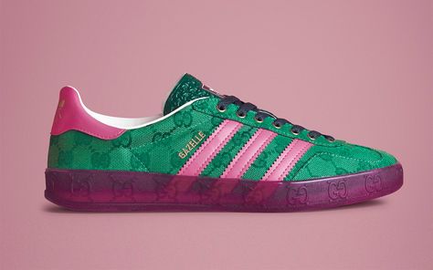 Adidas X Gucci, Gucci X Adidas, Looks Adidas, Gucci Nike, Gucci Spring, Outfit Mujer, Rubber Shoes, Adidas X, Adidas Gazelle Sneaker