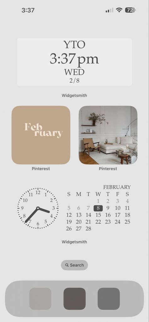 NEUTRAL lOS HOME - SCREEN lDEAS | HOW TO CUSTOMIZE YOUR IOS HOME-SCREEN Ios Theme Ideas, Minimalist Theme, Homescreen Idea, Lock Home Screen, Ios Theme, Vision Board Examples, Iphone Theme, Iphone Layout, Dark Wallpaper Iphone