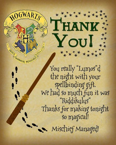 Harry Potter Baby Shower Invitations, Harry Potter Birthday Invitations, Classe Harry Potter, Harry Potter Quote, Harry Potter Printables Free, Harry Potter Theme Birthday, Thank You Note Template, Cumpleaños Harry Potter, Harry Potter Bday