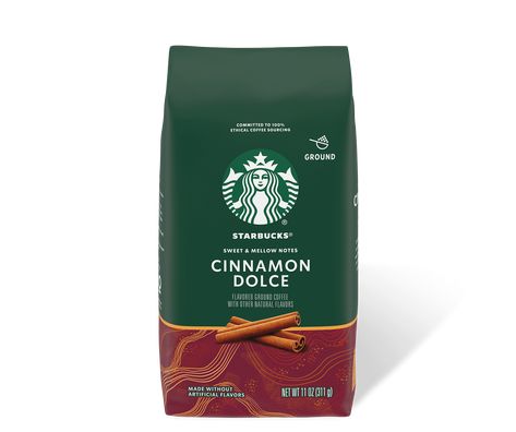 Starbucks® Cinnamon Dolce Naturally Flavored Coffee Starbucks Ground Coffee, Starbucks Flavors, Coffee Farmers, Cinnamon Dolce Syrup, Ice Caramel Macchiato, Starbucks Pumpkin Spice, Starbucks Caramel, Cinnamon Dolce, Flavored Coffee