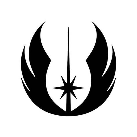 Jedi Tattoo, Jedi Logo, Jedi Symbol, Star Wars Silhouette, Kit Fisto, Star Wars Symbols, Star Wars Decal, Star Wars Canon, Jedi Order