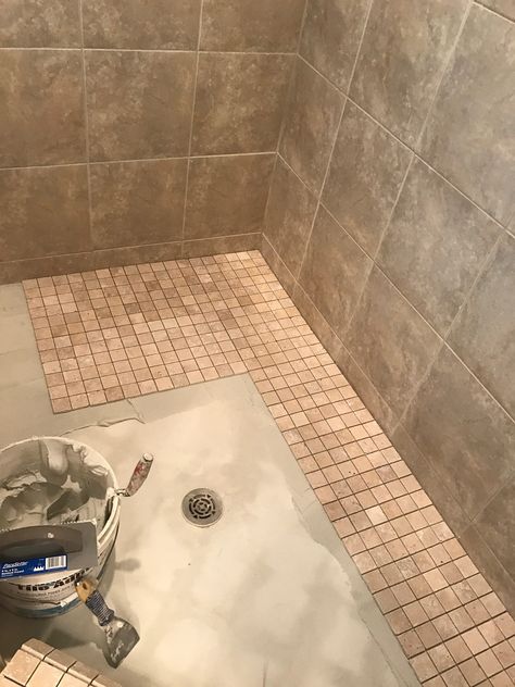 Retiling Shower Floor; the consequences of not paying attention to cracked grout or tile in your bathroom. Damage and repair. Replacing Shower Floor Pan, Retile Shower Floor, Retile Shower Diy, Retile Shower Diy Wall Tiles, How To Retile Bathroom Floor, Retiling Bathroom Shower Wall Tiles, Building A Shower Pan, Pebble Shower Floor, Diy Wall Tile