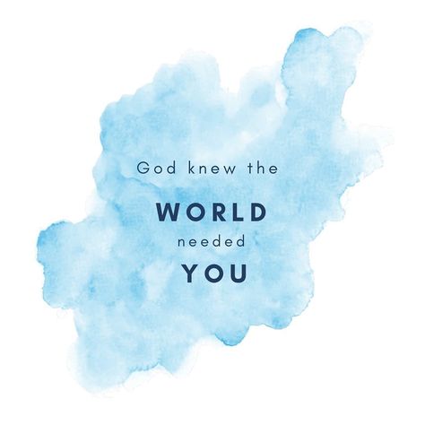 God knew the world needed you! You are need, wanted, and oh so loved. You make a difference! #christian #christianity #christianquotes You Make A Difference, Bible Motivation, Make A Difference, Need You, Christian Quotes, Bible, The World, Pins