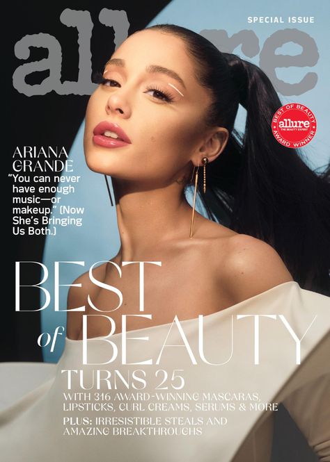 Ariana Grande Has Manufactured Her Dream Makeup Line — Cover Interview | Allure Ariana Grande Allure, Ariana Grande Cover, Ariana Grande Makeup, Allure Magazine, Allure Beauty, Curl Cream, Rihanna Fenty, Beauty Magazine, Beauty Awards