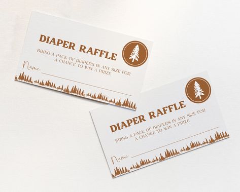 Little Camper Baby Shower, Petit Camping Car, Raffle Tickets Template, Baby Shower Woodland Theme, Ticket Template, Diaper Raffle Tickets, Raffle Tickets, Diaper Raffle, Baby Shower Woodland