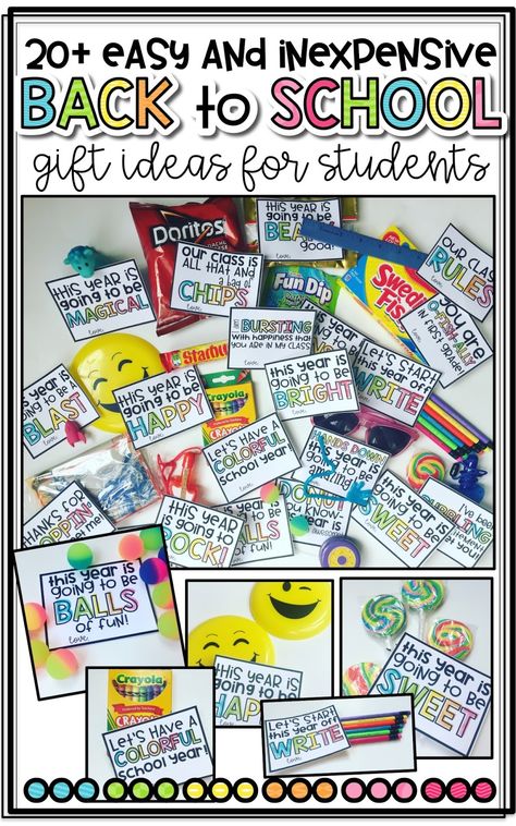 20+ {Beginning of the Year} Gifts for Students - Teaching With Crayons and Curls Student Welcome Gifts, Open House Gifts, School Gifts For Students, School Gifts For Kids, School Gift Ideas, Welcome Back Gifts, Back To School Gifts For Kids, School Open House, Gifts For Students