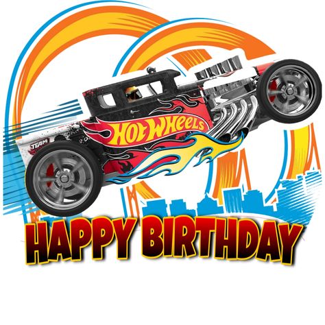 Hot Wheels Birthday Card, Hot Wheels Themed Birthday Party, Wheels Cake, Happy Birthday Hot, Cheap Birthday Party, Happy Birthday Logo, Hot Wheels Cake, Birthday Logo, Happy Birthday Boy