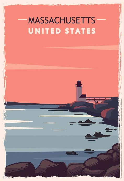 Iphone Products, Massachusetts Travel, Iconic Poster, Poster Series, Original Art Prints, Retro Wall Art, Open Heart, Vintage Poster, Travel Prints