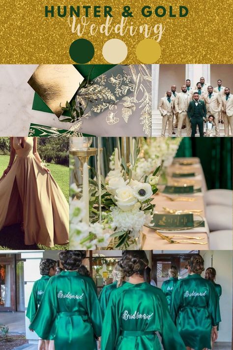 Green Gold Cream Color Schemes, Wedding Schemes, Champagne Gold Wedding, Hunter Green Wedding, Kim Wedding, Green Gold Weddings, Cream Color Scheme, Gold Wedding Colors, Green Wedding Colors