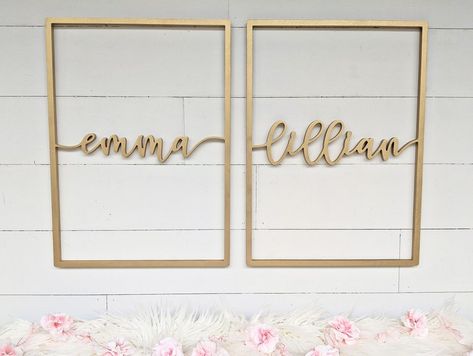 Baby Nursery Sign Over the Crib Sign Custom Twins Signs - Etsy Australia Separate Beds, Boy Sign, Middle Name, Command Strips, Nursery Signs, Baby Boy Nurseries, Name Sign, Wall Color, Boy Nursery