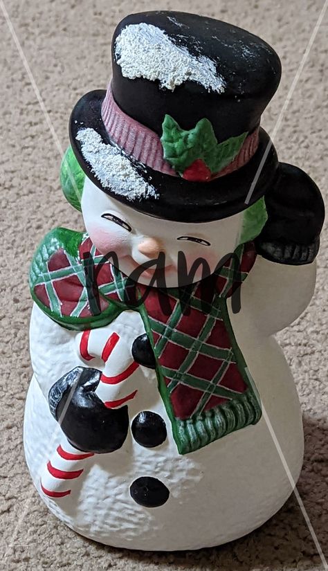 Ceramic Snowman, Clay Figures, Hand Painted Ceramics, Ceramic Painting, Vintage Ceramic, Arts And Crafts, Hand Painted, Ceramics, Birthday