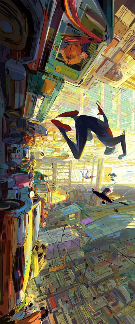 Spiderman Across The Spiderverse Concept Art, Spider Man Across The Spider Verse Scene, Spider Man Spiderverse Concept Art, Spiderman Across The Spider Verse Scenes, Movie Desktop Wallpaper Hd 1080p, Spiderman Across The Spider Verse Concept Art, Spiderverse Background Art, Spiderman Atsv Wallpaper, Across The Spider Verse Concept Art