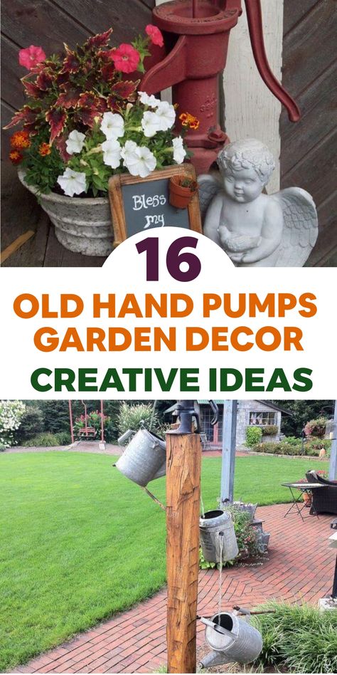 Rediscover the magic of old-world charm in your garden through creative DIY projects inspired by vintage hand pumps. Transform an antique hand pump into a picturesque water feature or repurpose it as a unique planter for a touch of nostalgia. Let the rustic allure of these classic elements infuse character into your outdoor sanctuary, adding a distinctive focal point that will captivate visitors. Embrace the timeless beauty and creativity of yesteryears with these garden projects that seamlessly Get Rid Of Groundhogs, Irrigation System Diy, Old Water Pumps, Diy Cat Scratcher, Deer Resistant Flowers, Diy Water Feature, Creative Diy Projects, Tree House Diy, Outdoor Sanctuary