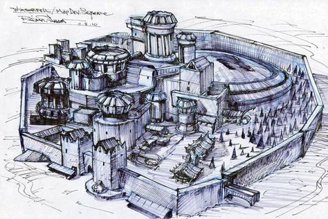 Winterfell - Stark's Castle Winterfell Castle, Game Of Thrones Castles, Westeros Map, Art Of The Title, Eddard Stark, Map Sketch, Creaturi Mitice, Tumblr Drawings, Game Of Thrones Tv