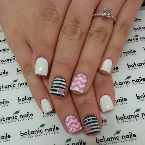 Please follow us on instagram Twitter Facebook foursquare pinterest @botanic Nails Nails White Black, Botanic Nails, Nails White, Rose Nails, Colorful Nail Designs, Get Nails, Valentines Nails, Gorgeous Nails, Black And Pink