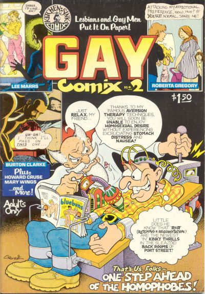 Cover for Gay Comix (Kitchen Sink Press, 1980 series) #2 Lgbt Comic, Underground Comics, Underground Comix, Silver Age, Hippie Art, Dark Horse, Comic Covers, Concert Posters, Comic Book