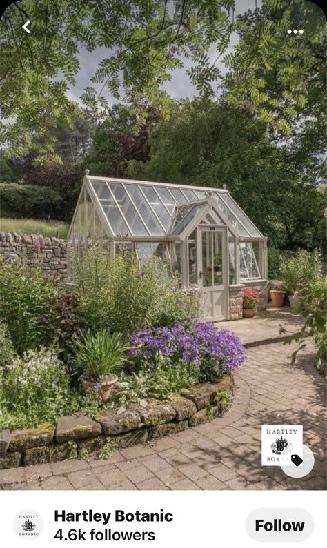 Glasshouse Garden Aesthetic, English Back Garden, British Garden Flowers, Victorian Garden Design, English Cottage Greenhouse, English Kitchen Garden, English Garden Greenhouse, Victorian Style Greenhouse, British Cottage Garden