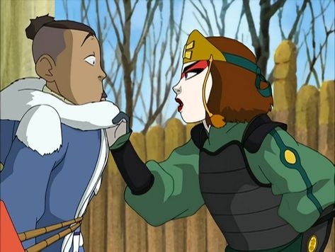 Aang And Sokka, Suki And Sokka, Suki Avatar, Anime Play, Scrapbook Images, Avatar The Last Airbender Art, Team Avatar, Avatar Aang, Tv Characters