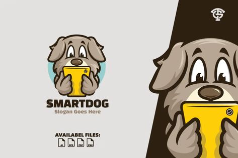 Smart Dog - Logo Mascot by graptailstudio on Envato Elements Dog Mascot Logo, Dog Mascot, Pet Logo, Get Smart, Logo Mascot, Dog Logo, Smart Dog, Cartoon Logo, Mascot Logo