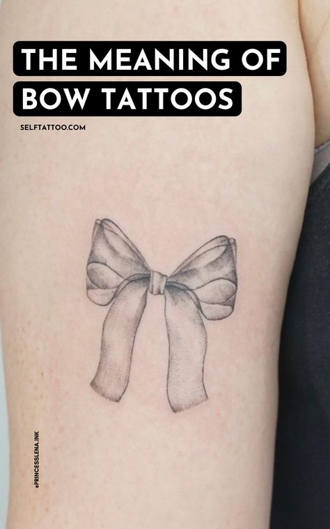 A Bow Tattoo, Small Bow Tattoos, Bow Tattoo Thigh, Bow Tie Tattoo, Tats With Meaning, White Rose Tattoo, Black And White Rose Tattoo, Back Of Thigh Tattoo, Small Bow Tattoo