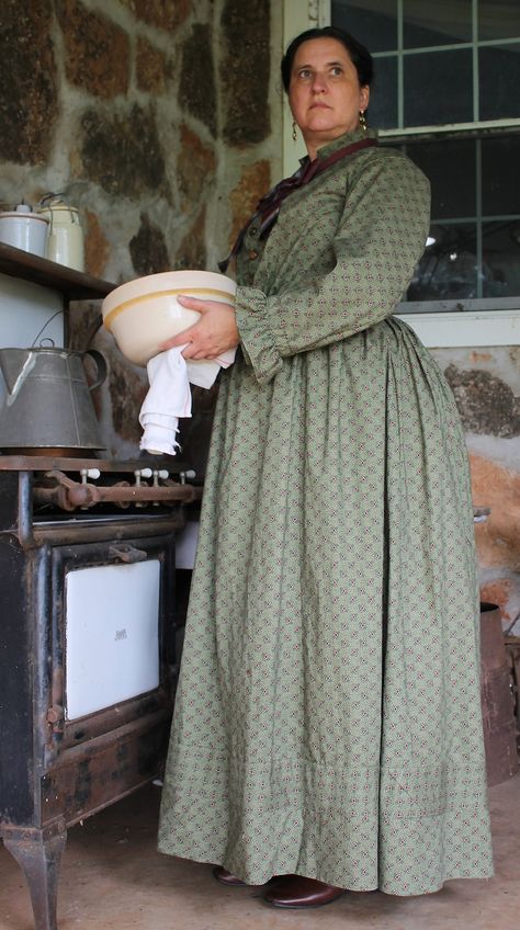 Lillie dress for home housework and rural or simple living | Etsy Western Womans Dress, Pioneer Inspired Outfits, 1870s Dress Casual, Farm Dress Outfit, Diy Petticoat Easy, Pioneer Dress Pattern, Pioneer Woman Dress, Prairie Dress Pattern, Modest Dress Patterns