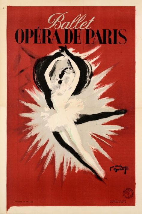 Paris Poster Vintage, Vintage Dancer, Ballet Poster, French Movie Posters, Vintage French Posters, Opera Ballet, Ballet Posters, Paris Art Print, Ballet Russe