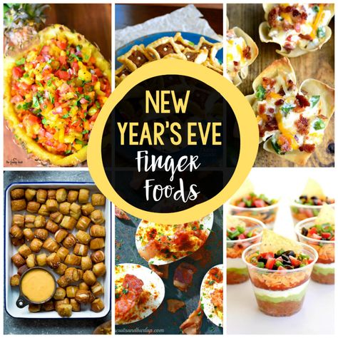 Looking for New Year's Eve food ideas to serve at your party? These New Year's Eve finger foods are easy to make and will taste great! Easy Dinners To Cook, New Years Eve Party Ideas Food, Family New Years Eve, Kids New Years Eve, New Years Eve Food, New Years Eve Dinner, Party Food Themes, Date Night Recipes, Party Snack Food