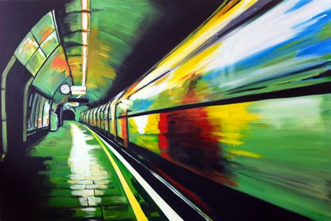 London Painting, Art Alevel, Underground Art, Teen Art, Art Tools Drawing, Subway Art, A Level Art, London Underground, Wakefield